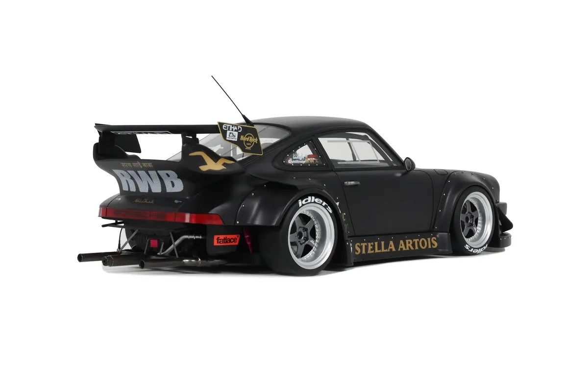 GT Spirit 2010 Porsche 911 930 RWB Stella Artois 2.0 Matte Black 1:18