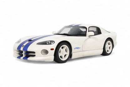 GT Spirit 1996 Dodge Viper GTS White w/ Blue Stripes 1:18