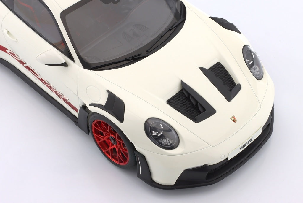 GT Spirit 2022 Porsche 911 992 GT3 RS White w/ Pyro Red Wheels