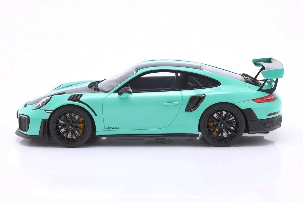 GT Spirit Porsche 911 991.2 GT2 RS w/ Weissach Pkg Mint Green 1:18 Porsche Museum