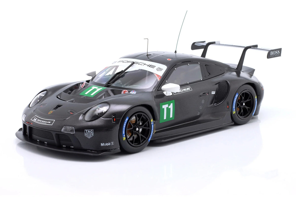 Ixo Porsche 911 991.2 RSR #T1 Test Car Le Mans 2023 Black 1:18