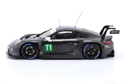 Ixo Porsche 911 991.2 RSR #T1 Test Car Le Mans 2023 Black 1:18