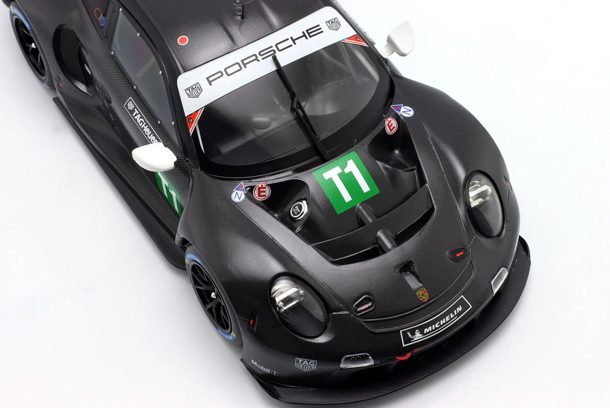 Ixo Porsche 911 991.2 RSR #T1 Test Car Le Mans 2023 Black 1:18