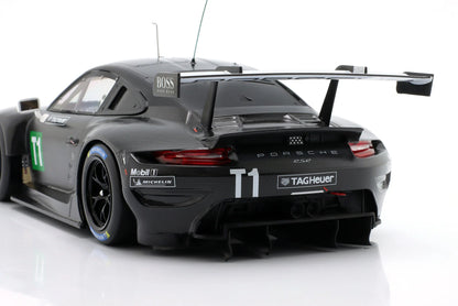 Ixo Porsche 911 991.2 RSR #T1 Test Car Le Mans 2023 Black 1:18