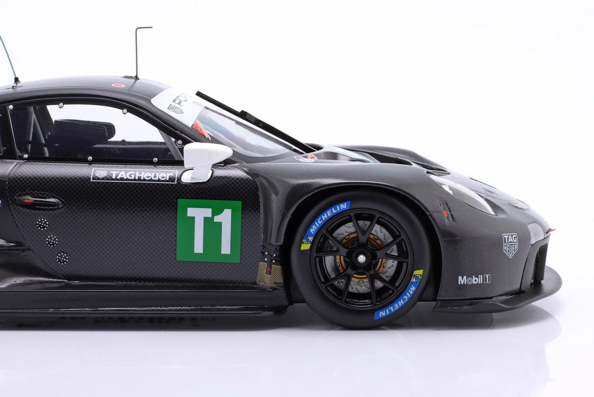 Ixo Porsche 911 991.2 RSR #T1 Test Car Le Mans 2023 Black 1:18