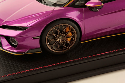 MR Models 2024 Lamborghini Temerario Alleggerita Package Viola Bast WITH DISPLAY 1:18