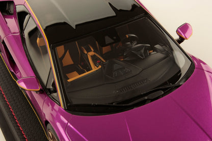 MR Models 2024 Lamborghini Temerario Alleggerita Package Viola Bast WITH DISPLAY 1:18
