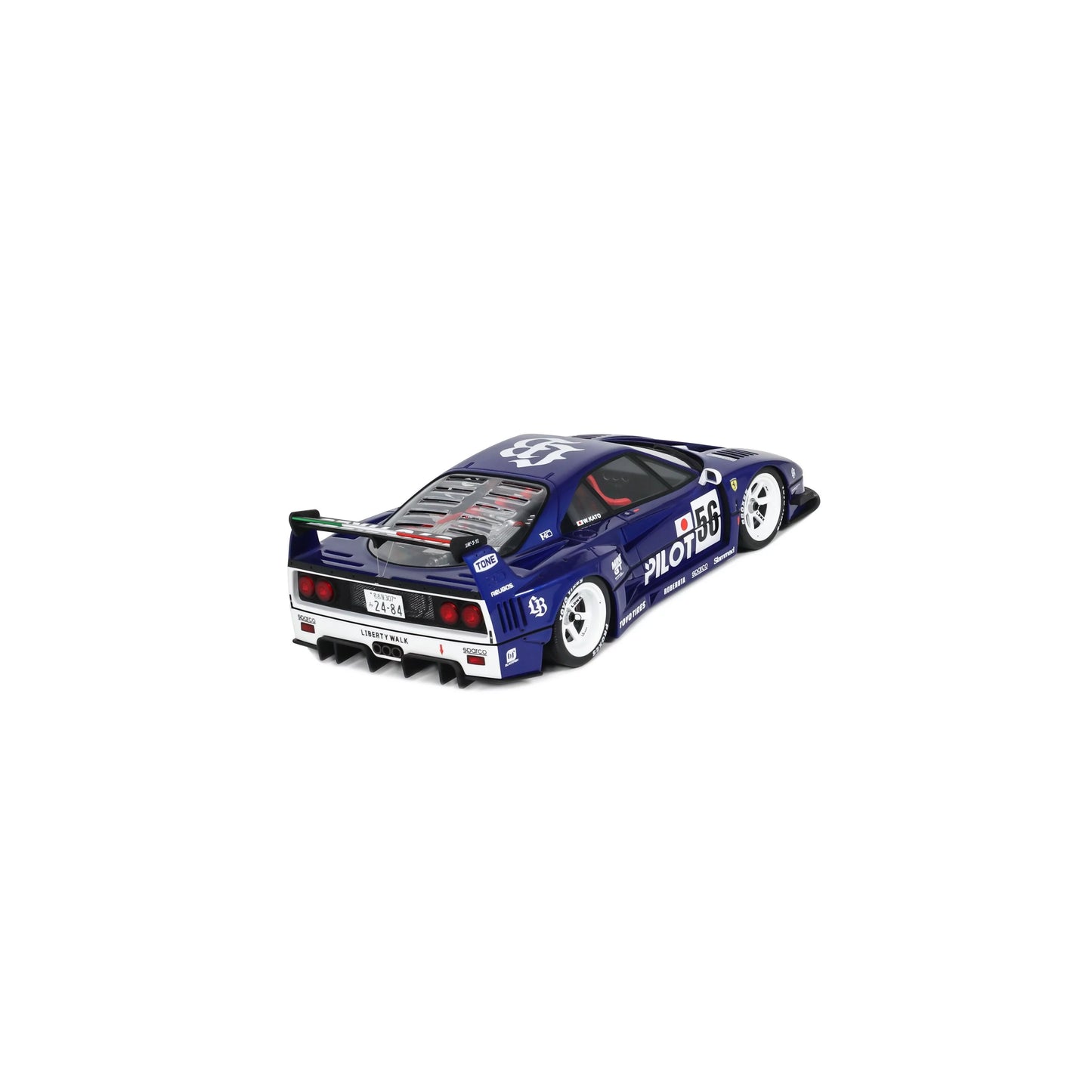 Otto 2024 Ferrari F40 LBWK Pilot #56 Blue Metallic 1:18