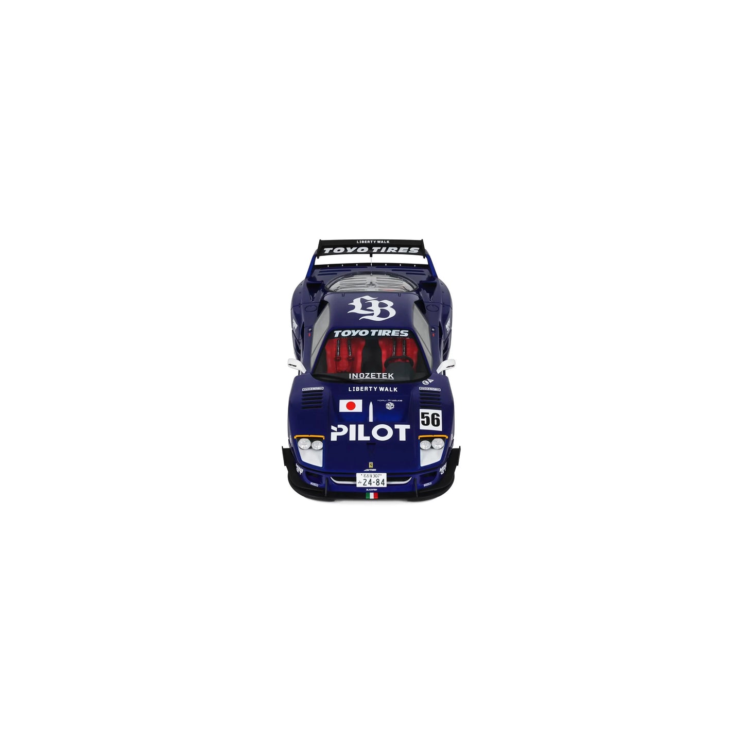 Otto 2024 Ferrari F40 LBWK Pilot #56 Blue Metallic 1:18