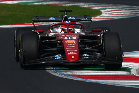 Bburago Ferrari F1 SF-25 Team Scuderia #16 Italy Monza GP (LeClerc) 2025 Red 1:18 WITH DISPLAY