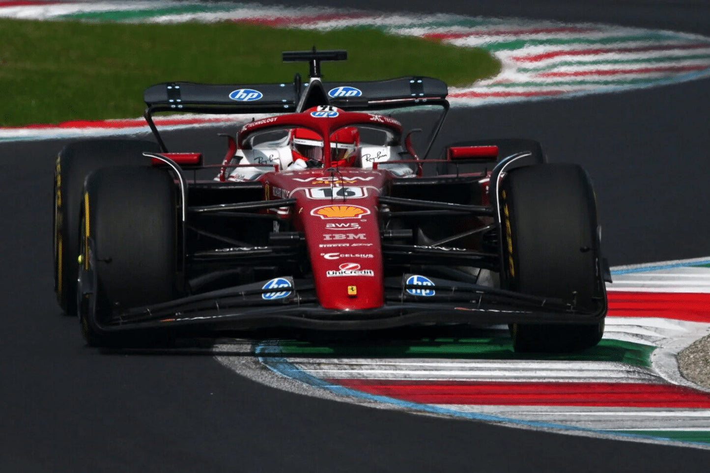 Bburago Ferrari F1 SF-25 Team Scuderia #16 Italy Monza GP (LeClerc) 2025 Red 1:18