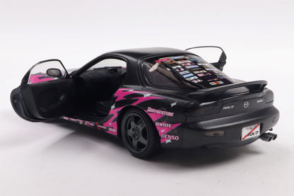 Solido 1999 Mazda RX7 FD3RS Itasha Works Black and Fuscia 1:18