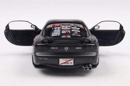 Solido 1999 Mazda RX7 FD3RS Itasha Works Black and Fuscia 1:18