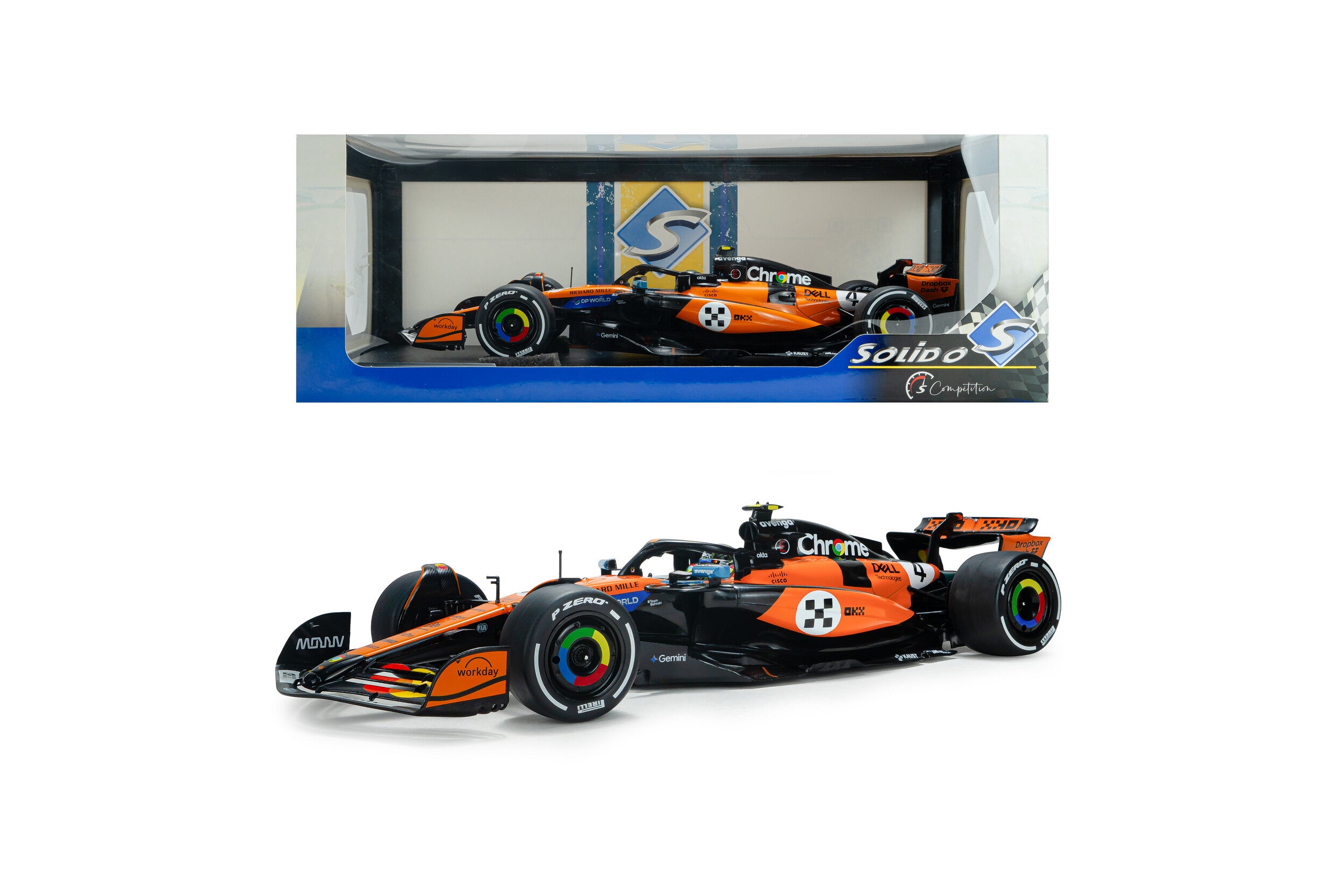 Solido Mclaren F1 Team MCL39 Orange #4 L. Norris Winner Monaco GP
