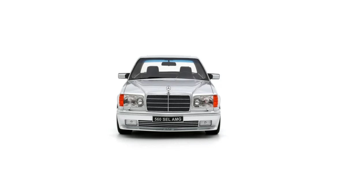Otto 1989 Mercedes-Benz 560 6.0L SEL AMG W126 Brilliant Silver 1:18