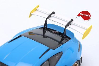 Minichamps 2022 Porsche 911 992 GT3 RS Riviera Blue Tribute 2003 Daytona 1:18 DEALER EDITION