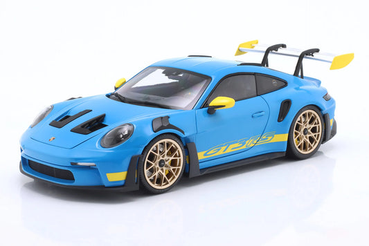 Minichamps 2022 Porsche 911 992 GT3 RS Riviera Blue Tribute 2003 Daytona 1:18 DEALER EDITION