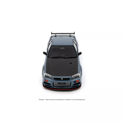 Otto Nissan Skyline GT-R R34 Body Kit Stealth Grey w/ Carbon Hood 1:18