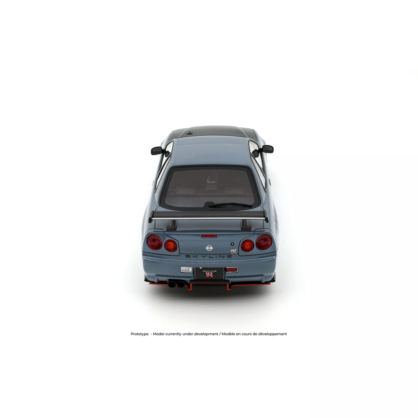 Otto Nissan Skyline GT-R R34 Body Kit Stealth Grey w/ Carbon Hood 1:18