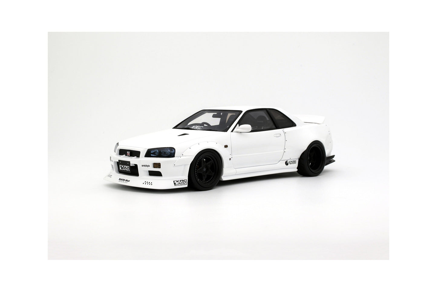 Otto 2019 Nissan Skyline GT-R R34 KRC Body Kit Pearl White QX1 1:18