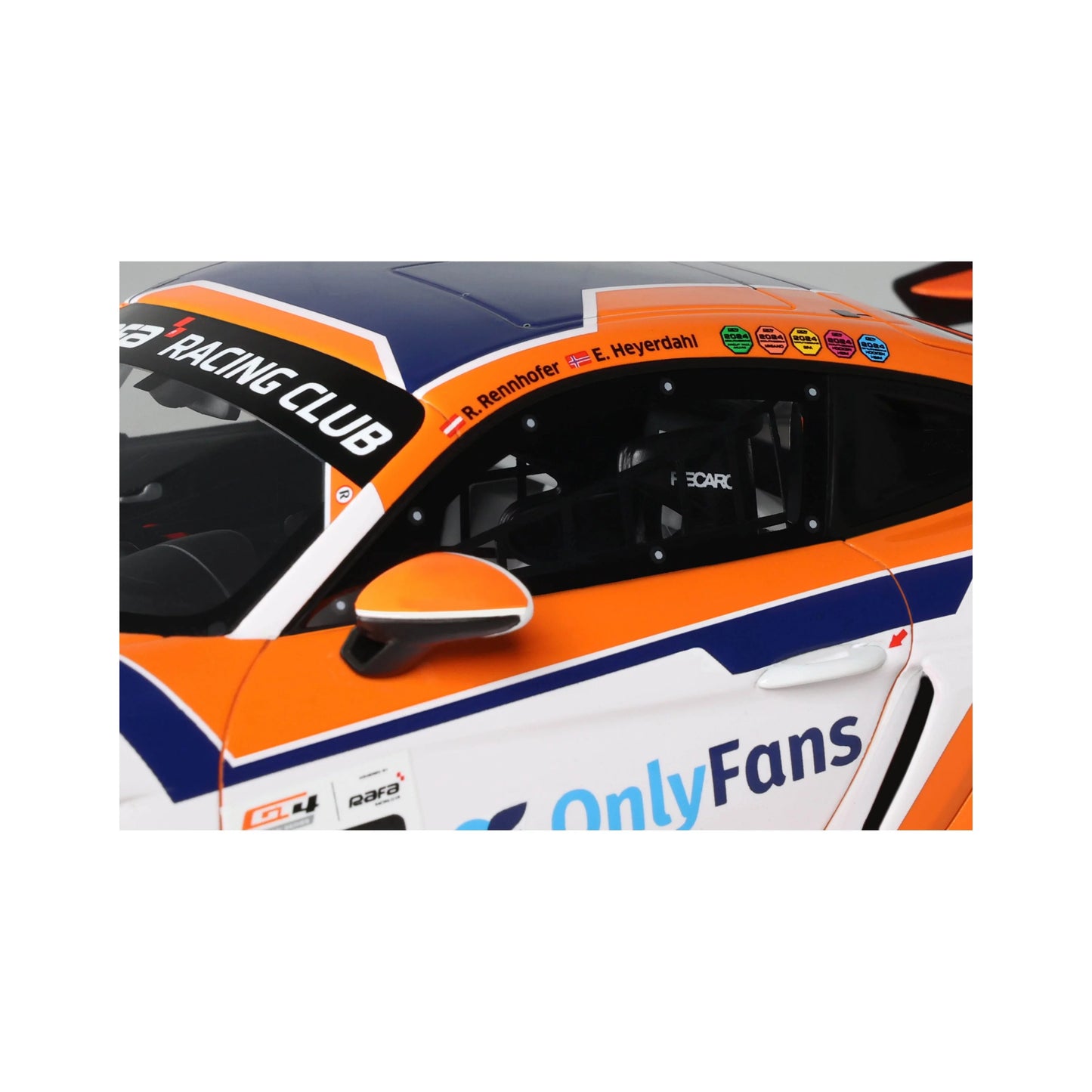 Otto 2024 Porsche 718 Cayman GT4 RS Clubsport #92 Orange & White 1:18