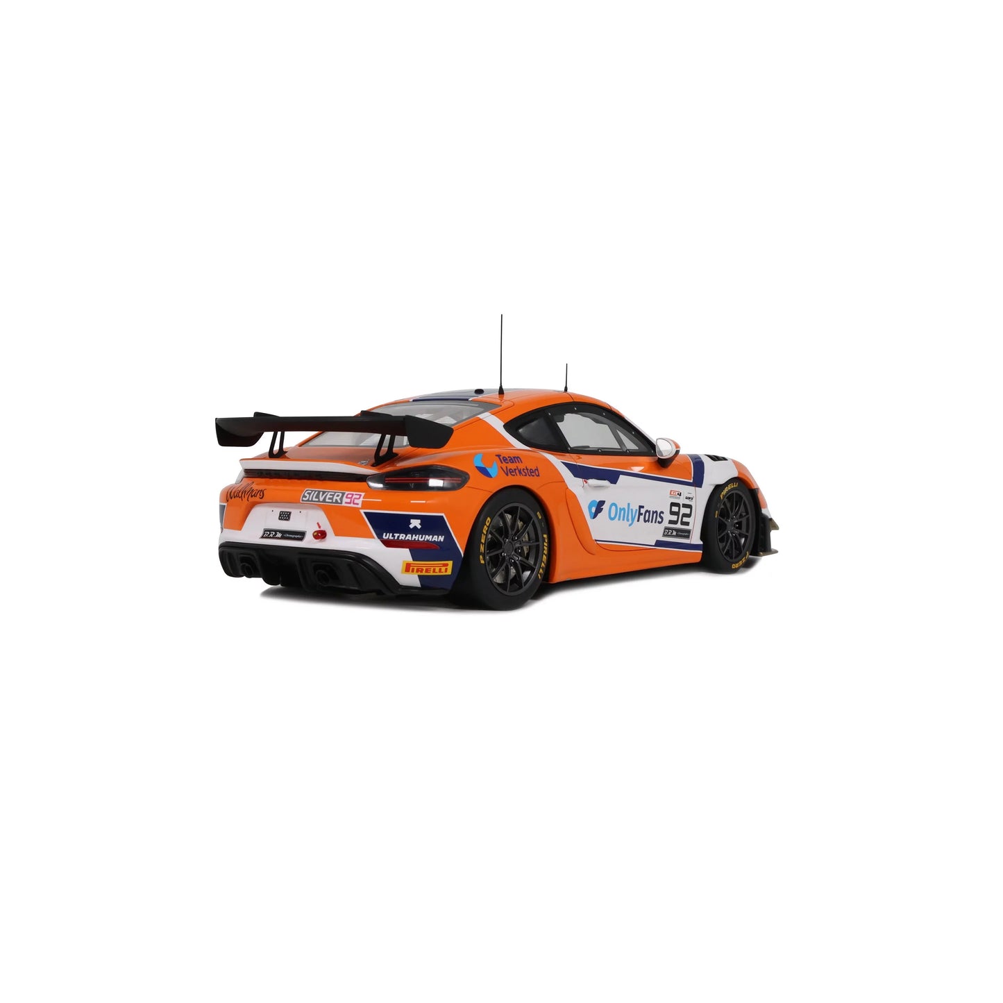 Otto 2024 Porsche 718 Cayman GT4 RS Clubsport #92 Orange & White 1:18
