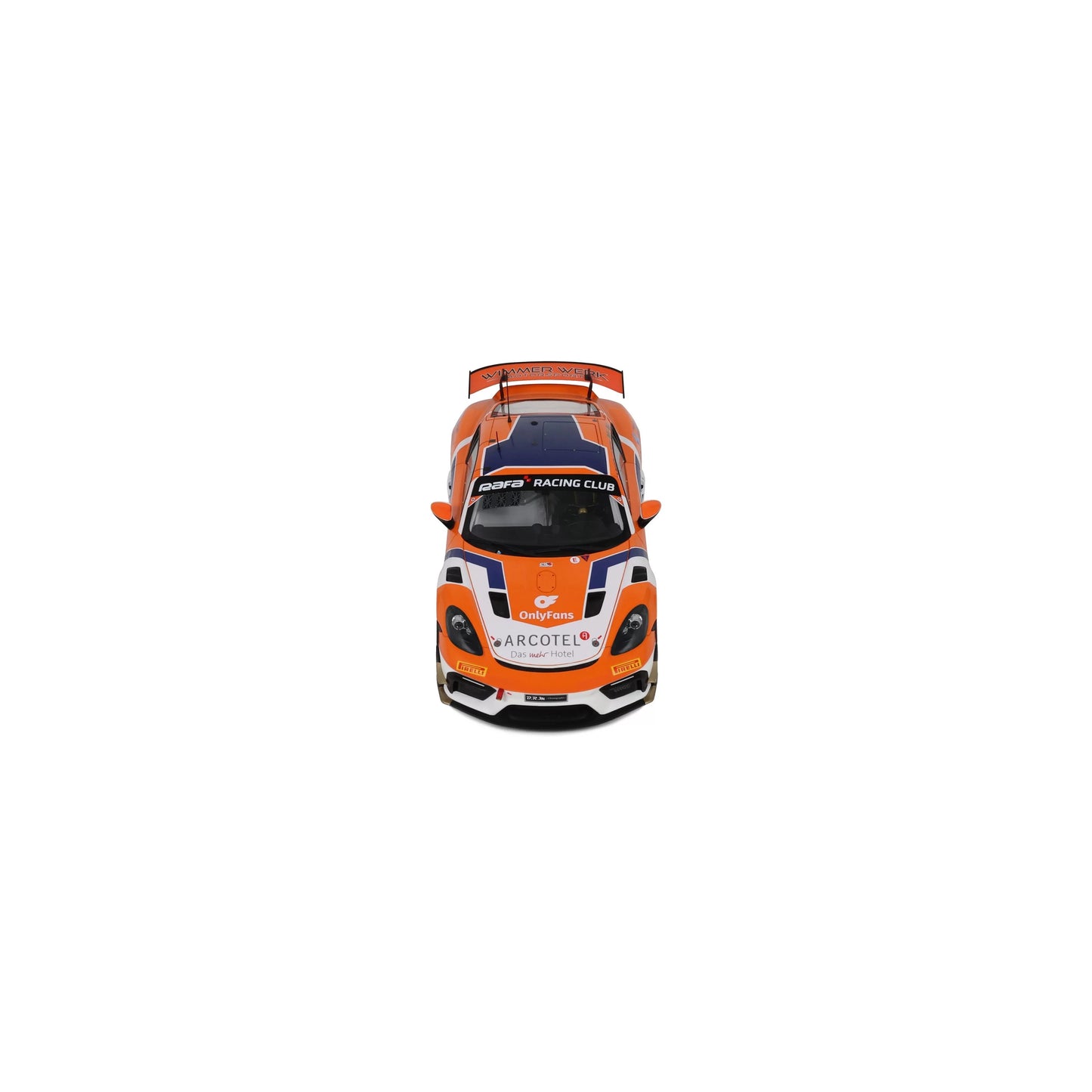 Otto 2024 Porsche 718 Cayman GT4 RS Clubsport #92 Orange & White 1:18