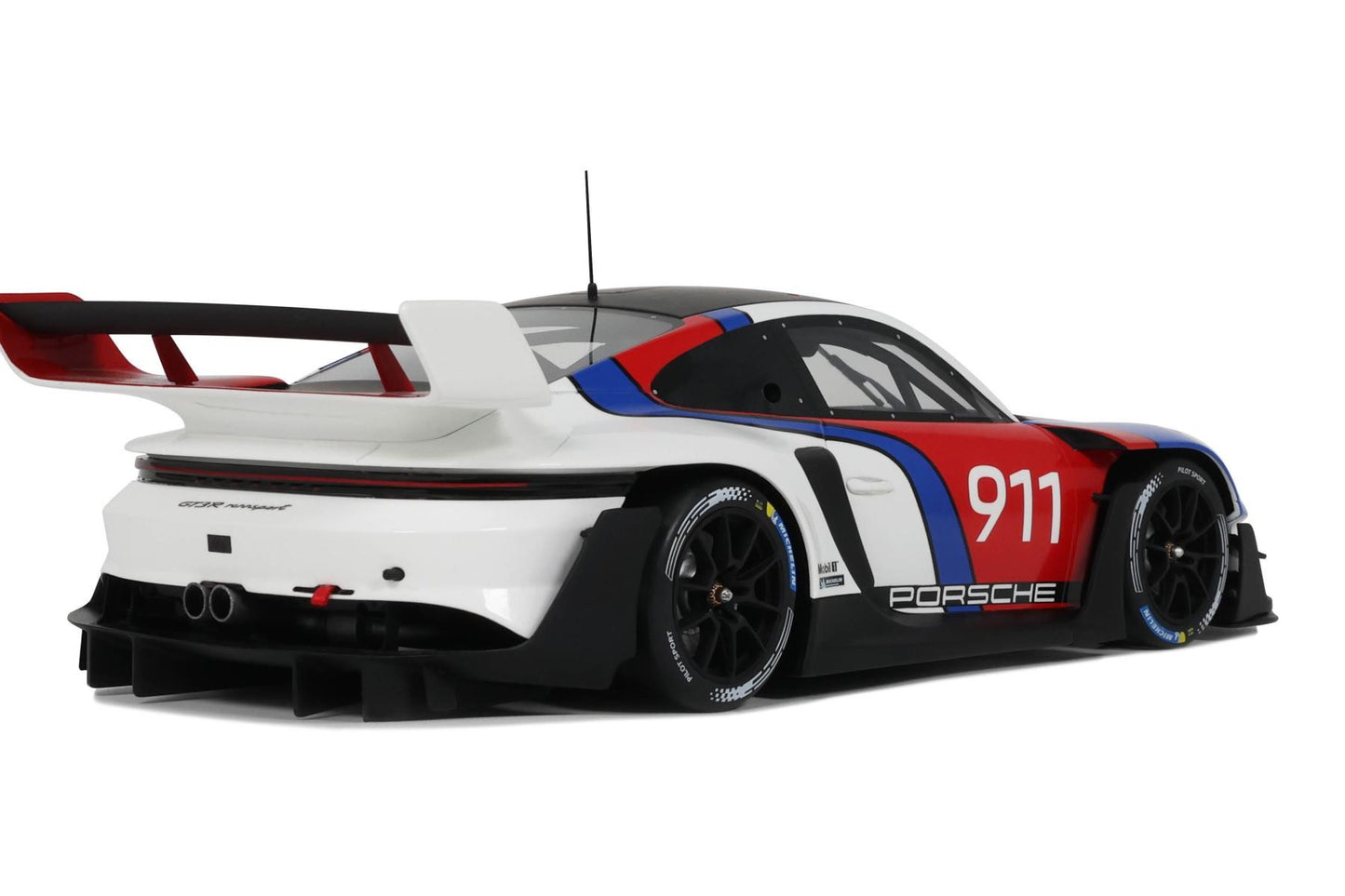 GT Spirit 2023 Porsche 911 992 GT3 R Rennsport White, Red, Blue 1:18