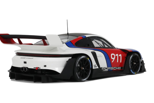 GT Spirit 2023 Porsche 911 992 GT3 R Rennsport White, Red, Blue 1:18