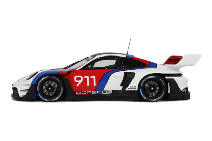 GT Spirit 2023 Porsche 911 992 GT3 R Rennsport White, Red, Blue 1:18