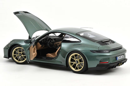 Norev 2021 Porsche 911 992 GT3 Touring Edition Malachite Green w/ Gold Wheels 1:18