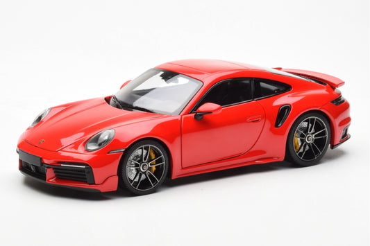 Minichamps 2021 Porsche 911 992 Turbo S Sport Design Guards Red 1:18