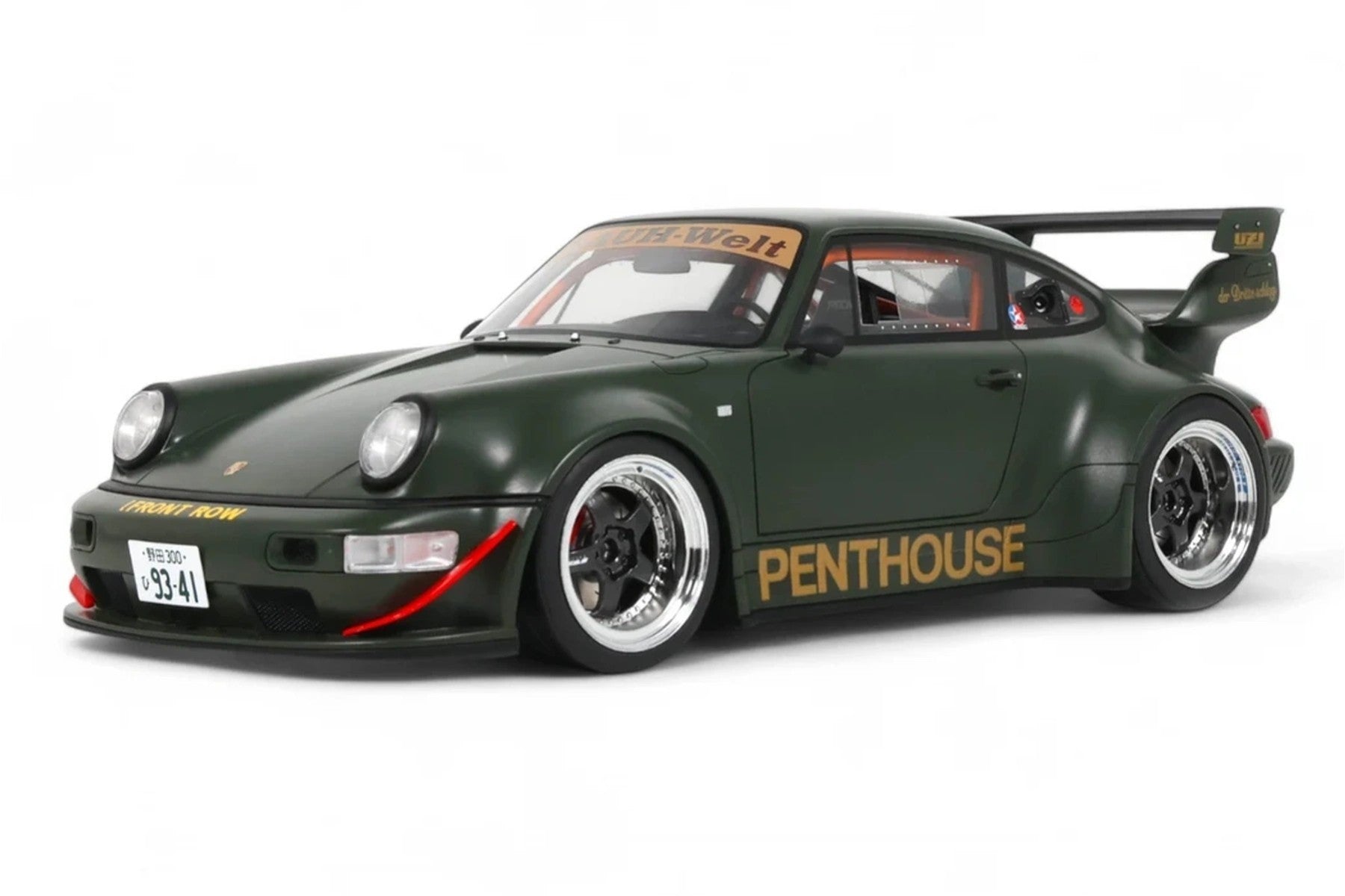RWB PENTHOUSE ミニカー オリーブグリーン1/18 GT Spirit 2008 Porsche 911 964 RWB (Penthouse) Matte Army Green 1