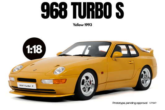 GT Spirit 1993 Porsche 968 Turbo S Coupe Yellow 1:18