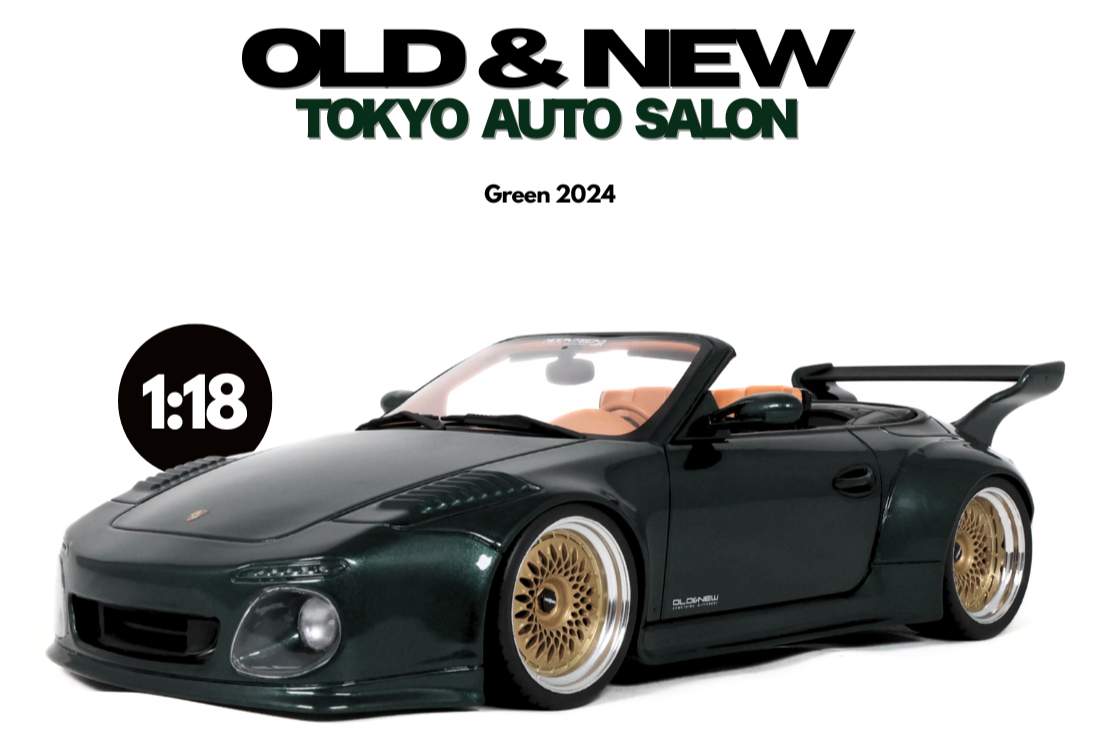 GT Spirit 2024 Porsche 911 997.2 Carbriolet Old & New Tokyo Auto Salon Dark Green