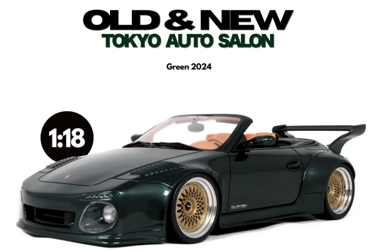 GT Spirit 2024 Porsche 911 997.2 Carbriolet Old & New Tokyo Auto Salon Dark Green