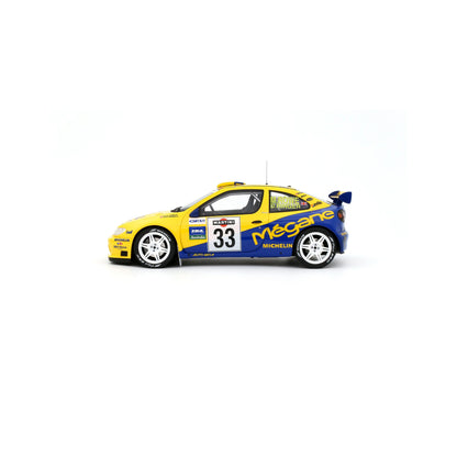 Otto Renault Megane Maxi #33 Rally San Remo 1998 Yellow & Blue 1:18