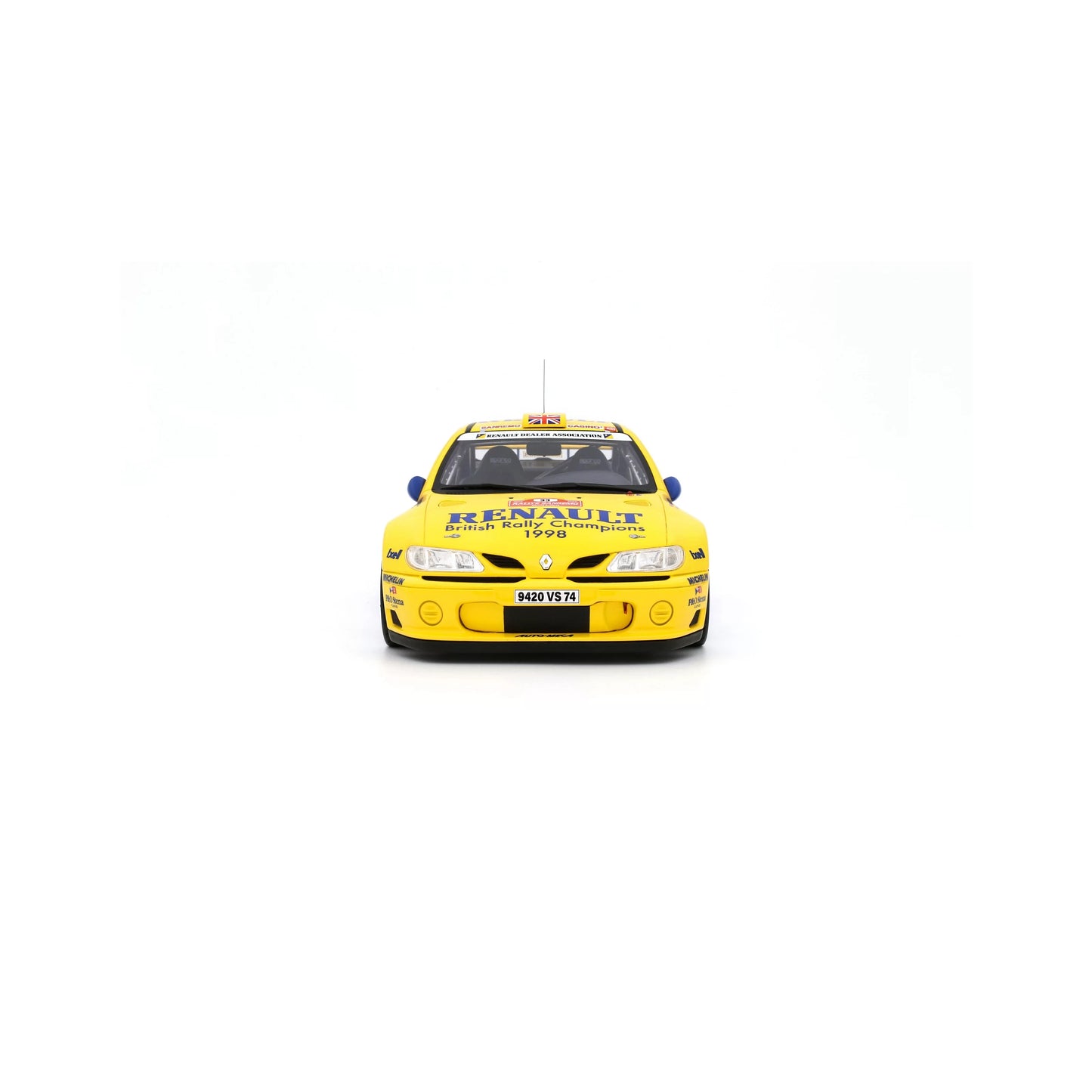 Otto Renault Megane Maxi #33 Rally San Remo 1998 Yellow & Blue 1:18