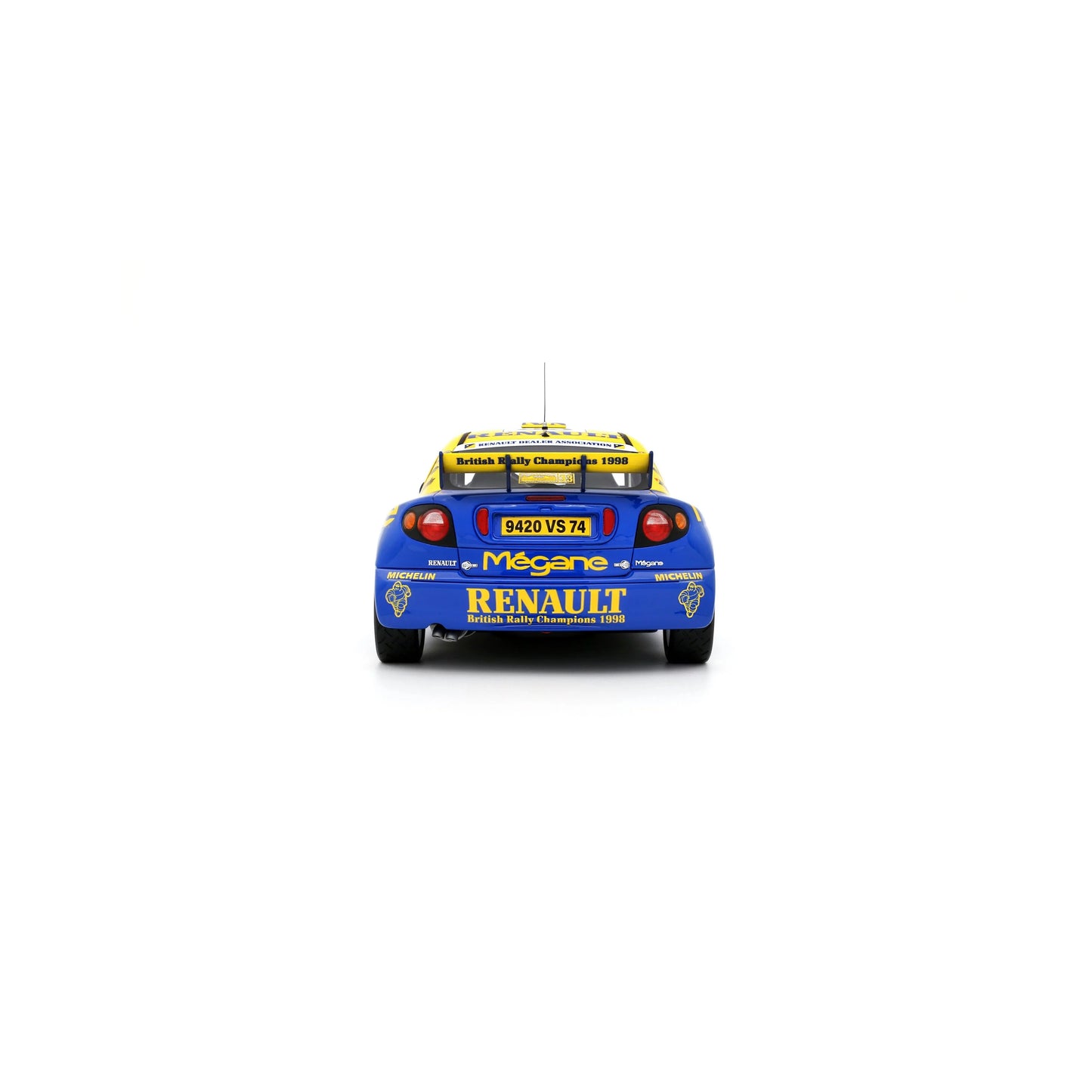 Otto Renault Megane Maxi #33 Rally San Remo 1998 Yellow & Blue 1:18