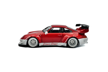 Solido 2020 Porsche 911 993 RWB Bodykit "Porco" Red and White 1:18