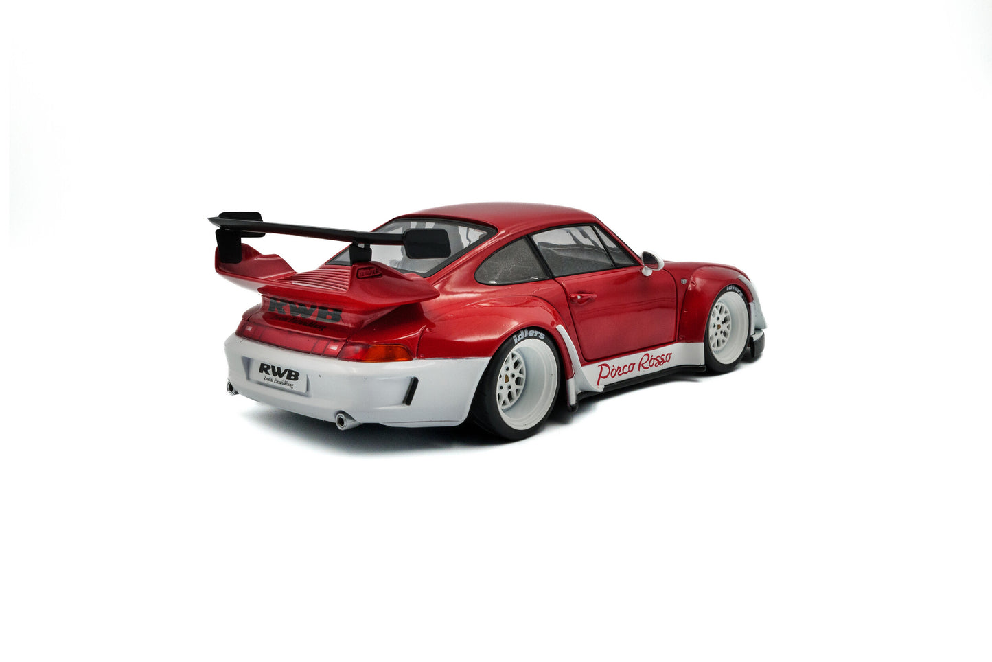 Solido 2020 Porsche 911 993 RWB Bodykit "Porco" Red and White 1:18