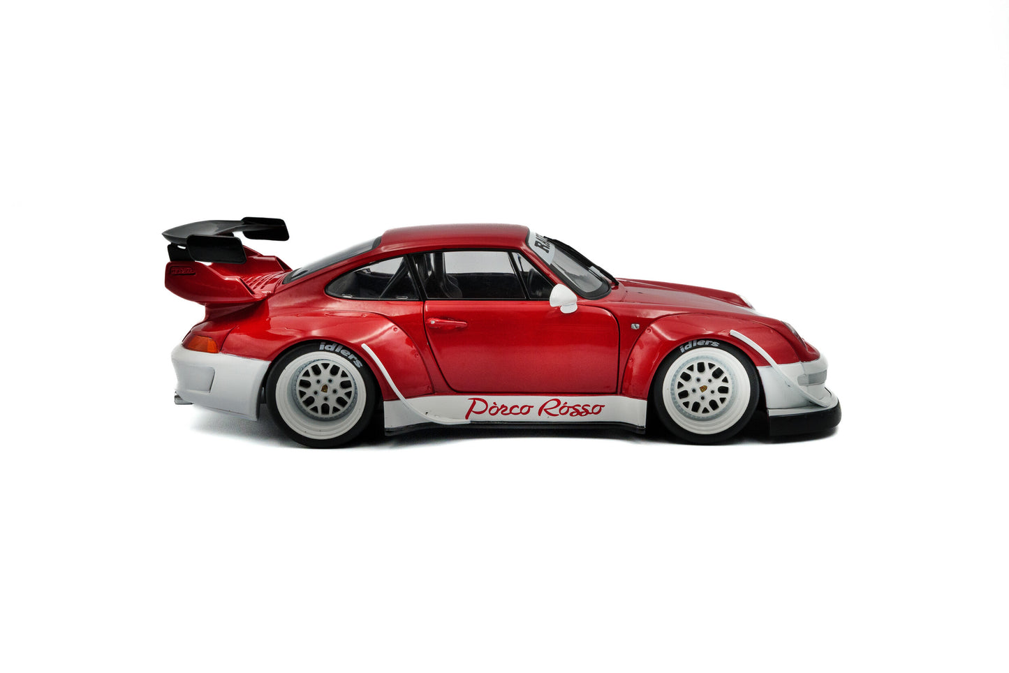 Solido 2020 Porsche 911 993 RWB Bodykit "Porco" Red and White 1:18