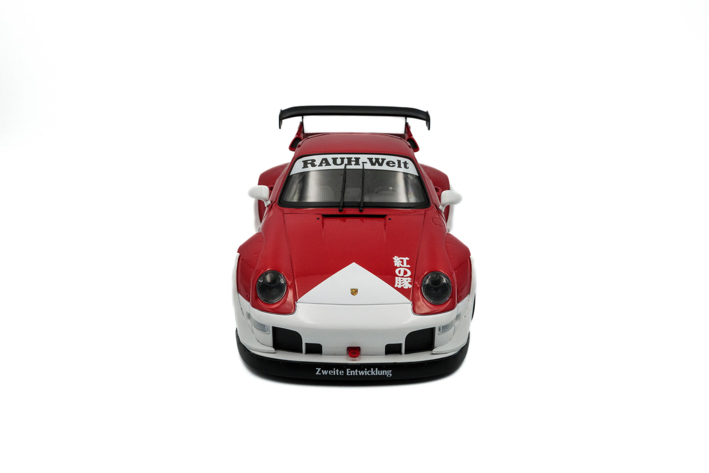 Solido 2020 Porsche 911 993 RWB Bodykit "Porco" Red and White 1:18