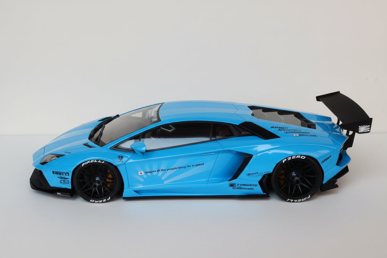 GT Spirit Lamborghini Aventador LP400 LB-Works Baby Blue 1:18