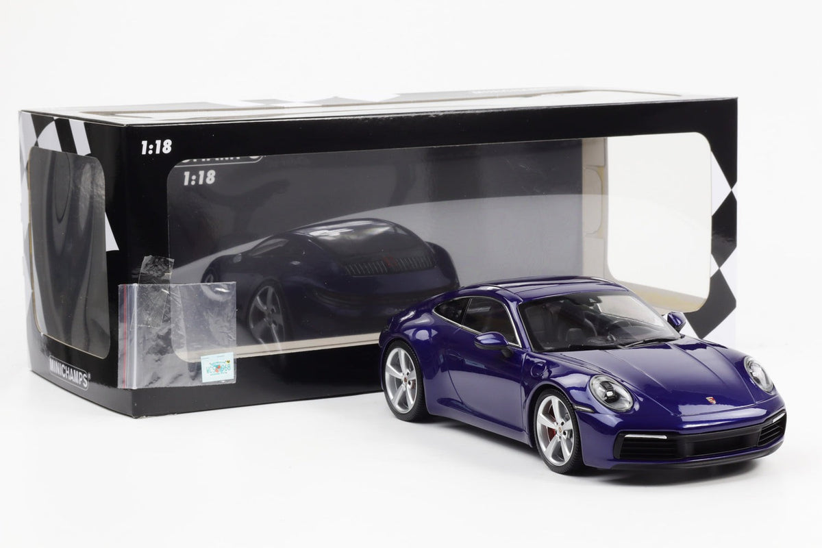 Minichamps 2020 Porsche 911 992 Carrera 4S "Bad Boys for Life" Gentian Blue 1:18