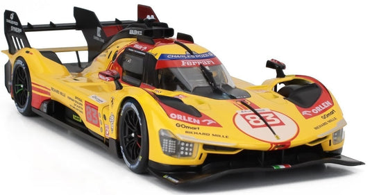 Bburago Ferrari 499P 3.0L Turbo V6 #3 Team Ferrari AF Corse Winner 2024 24hr Le Mans - Yellow 1:18