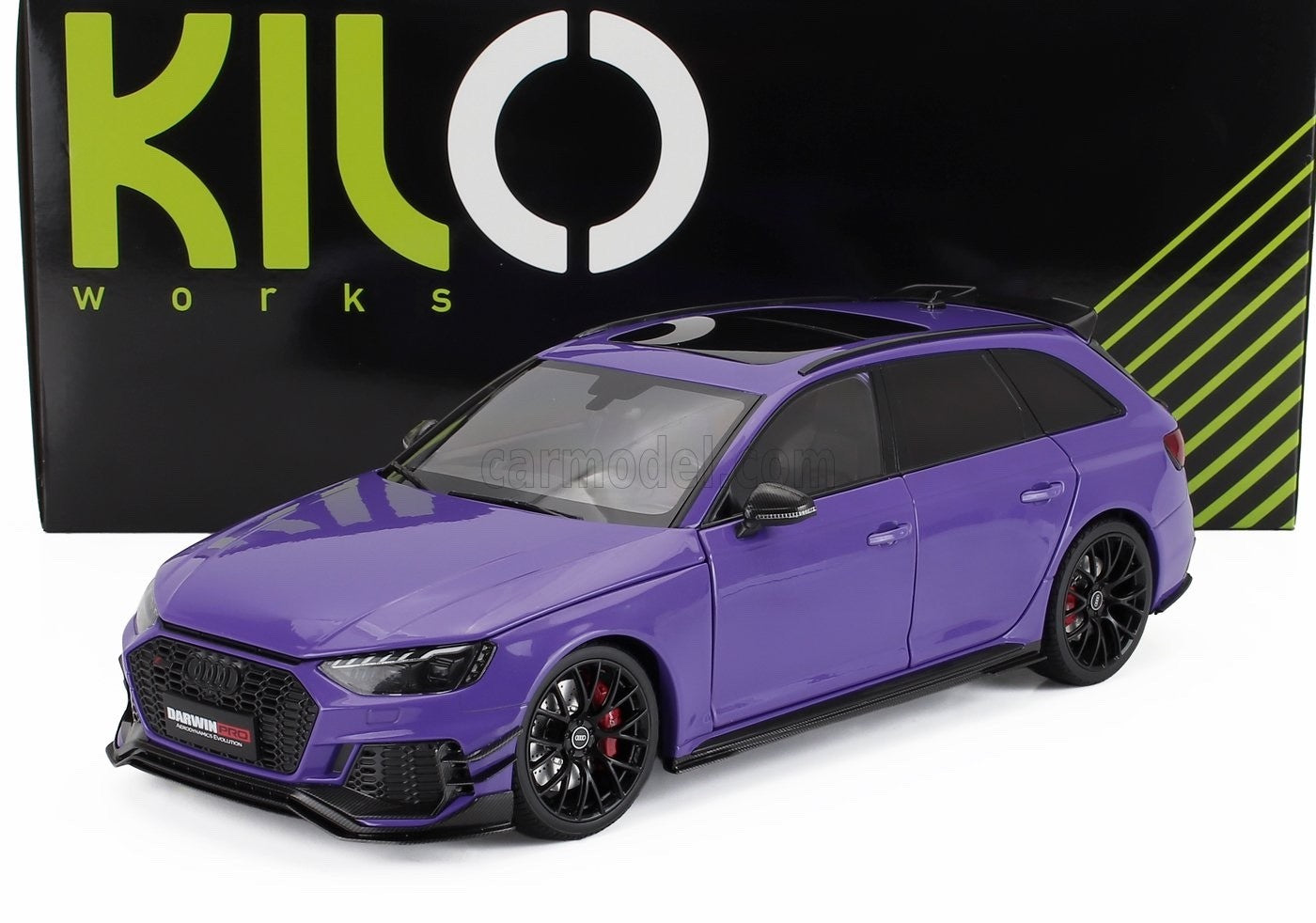 Kengfai KiloWorks 2020 Audi RS4 Avant B9 Darwin Pro Violet Purple Metallic 1:18