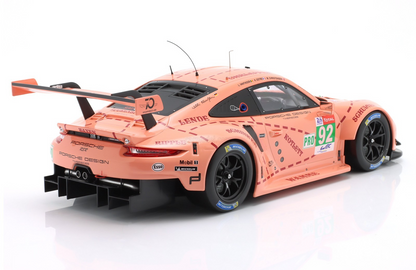 Ixo 2018 Porsche 911 991.2 GT3 RSR #92 WINNER 2018 Le Mans Pink Pig Tribute 1:12