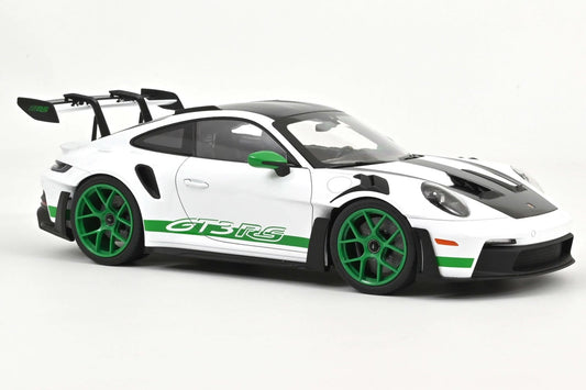 Norev 2022 Porsche 911 992 GT3 RS Weissach Package "Tribute to Carrera RS" White w/ Green 1:12