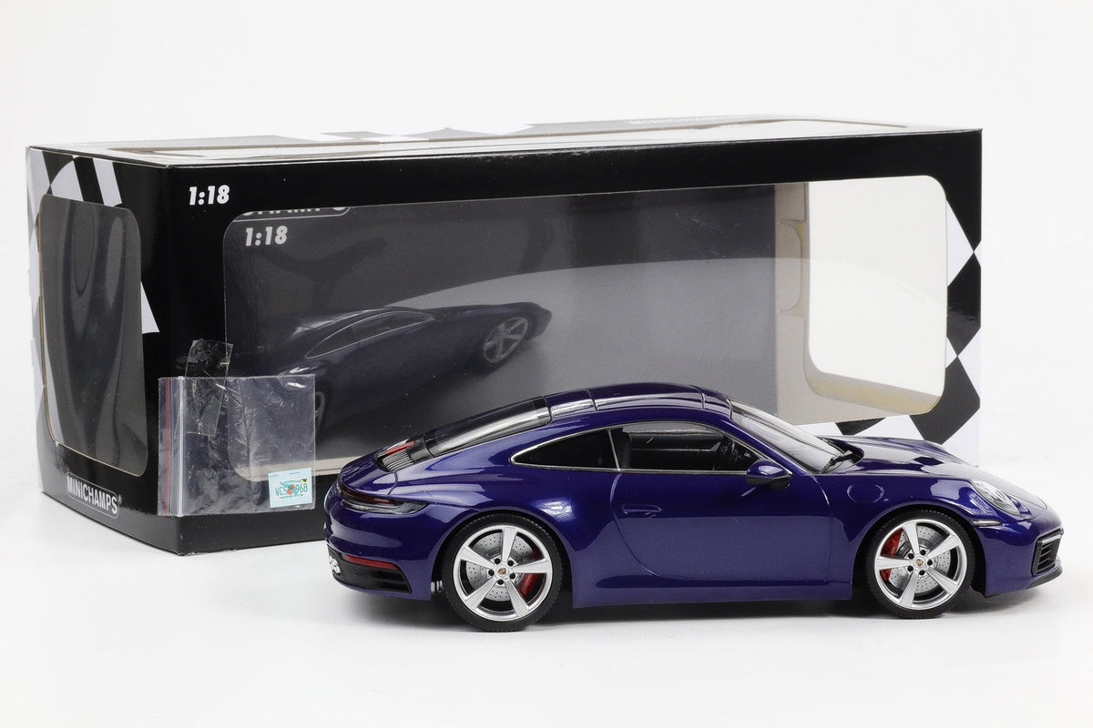 Minichamps 2020 Porsche 911 992 Carrera 4S "Bad Boys for Life" Gentian Blue 1:18